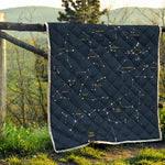 Constellation Sky Map Print Quilt