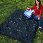 Constellation Sky Map Print Quilt