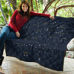 Constellation Sky Map Print Quilt