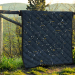 Constellation Sky Map Print Quilt