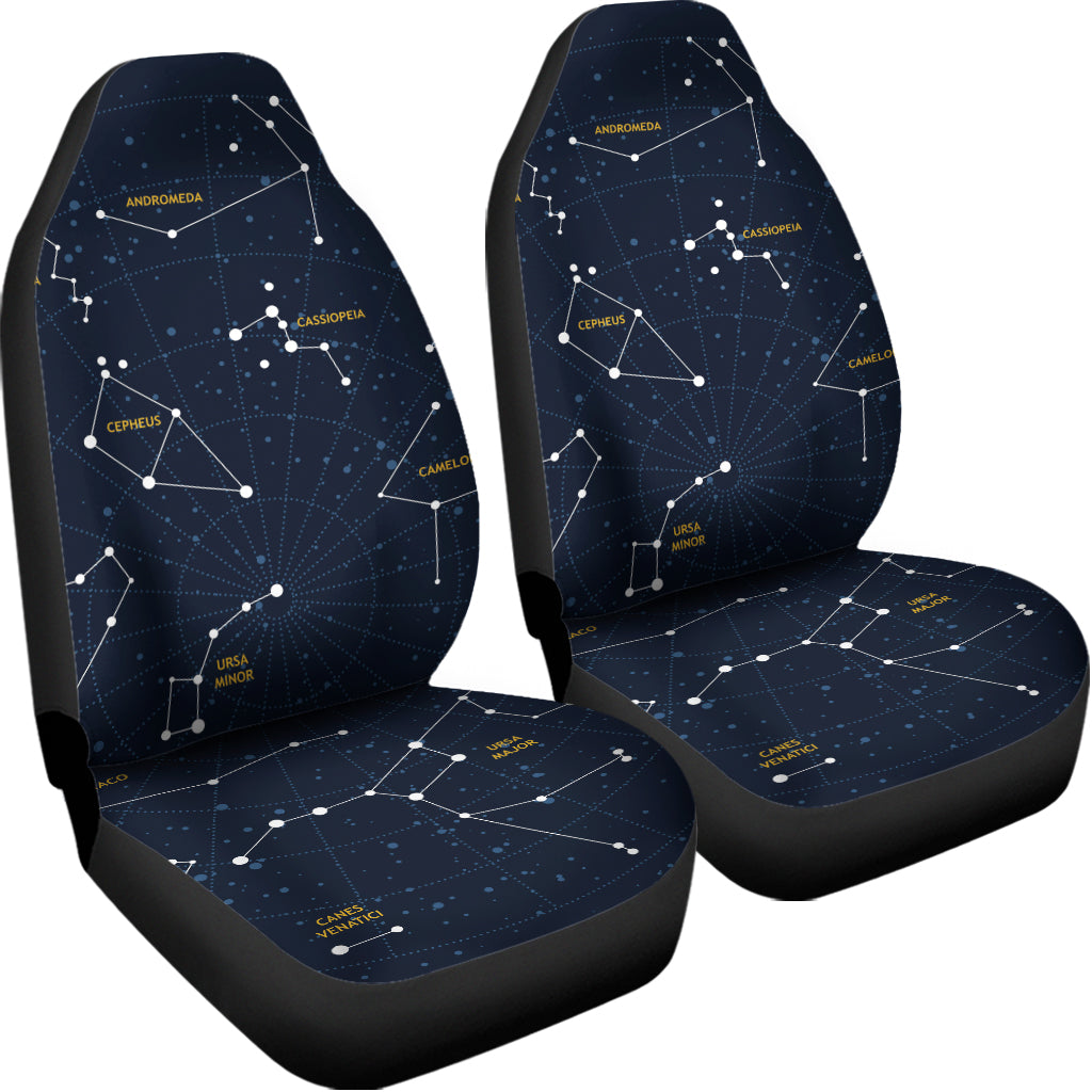 Constellation Sky Map Print Universal Fit Car Seat Covers