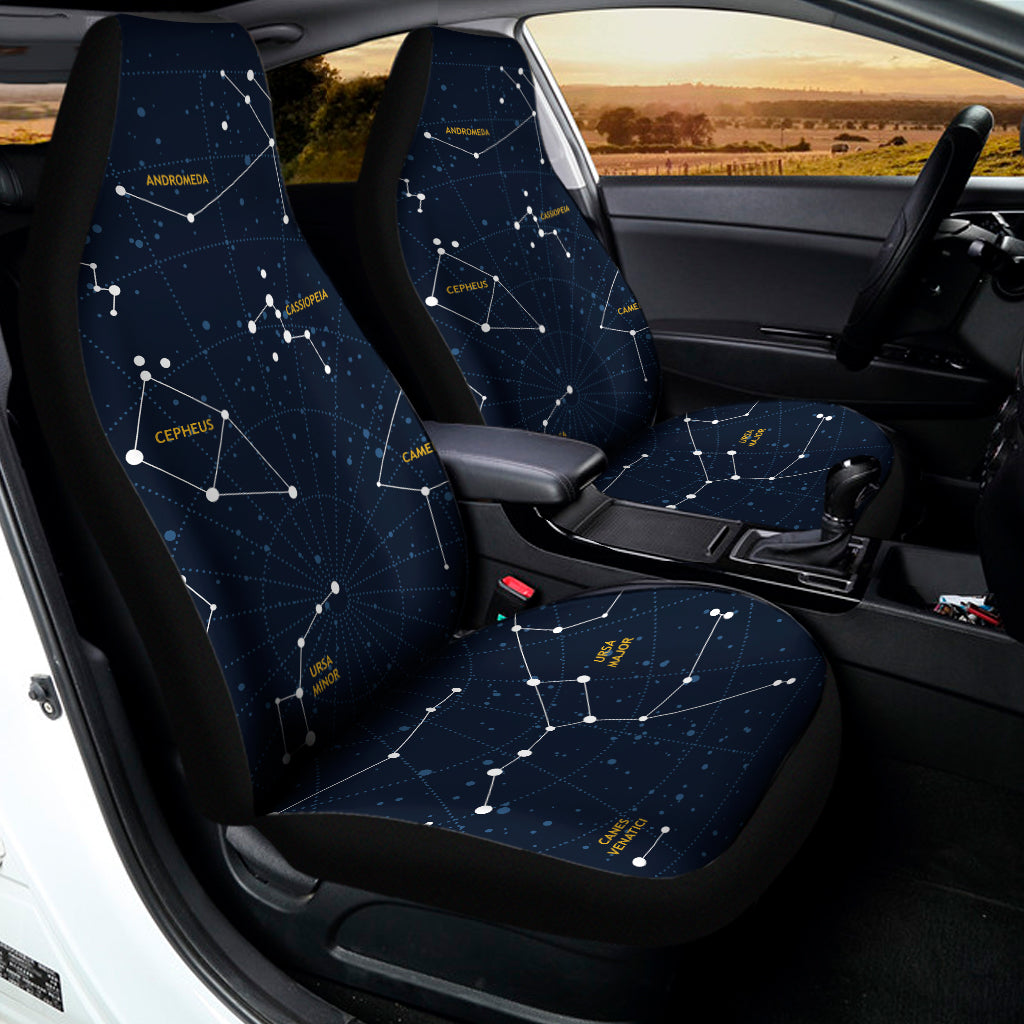 Constellation Sky Map Print Universal Fit Car Seat Covers