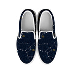 Constellation Sky Map Print White Slip On Shoes