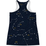 Constellation Sky Map Print Women's Racerback Tank Top