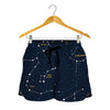 Constellation Sky Map Print Women's Shorts