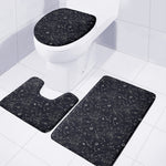Constellation Space Pattern Print 3 Piece Bath Mat Set