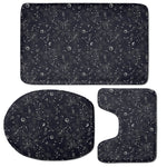 Constellation Space Pattern Print 3 Piece Bath Mat Set
