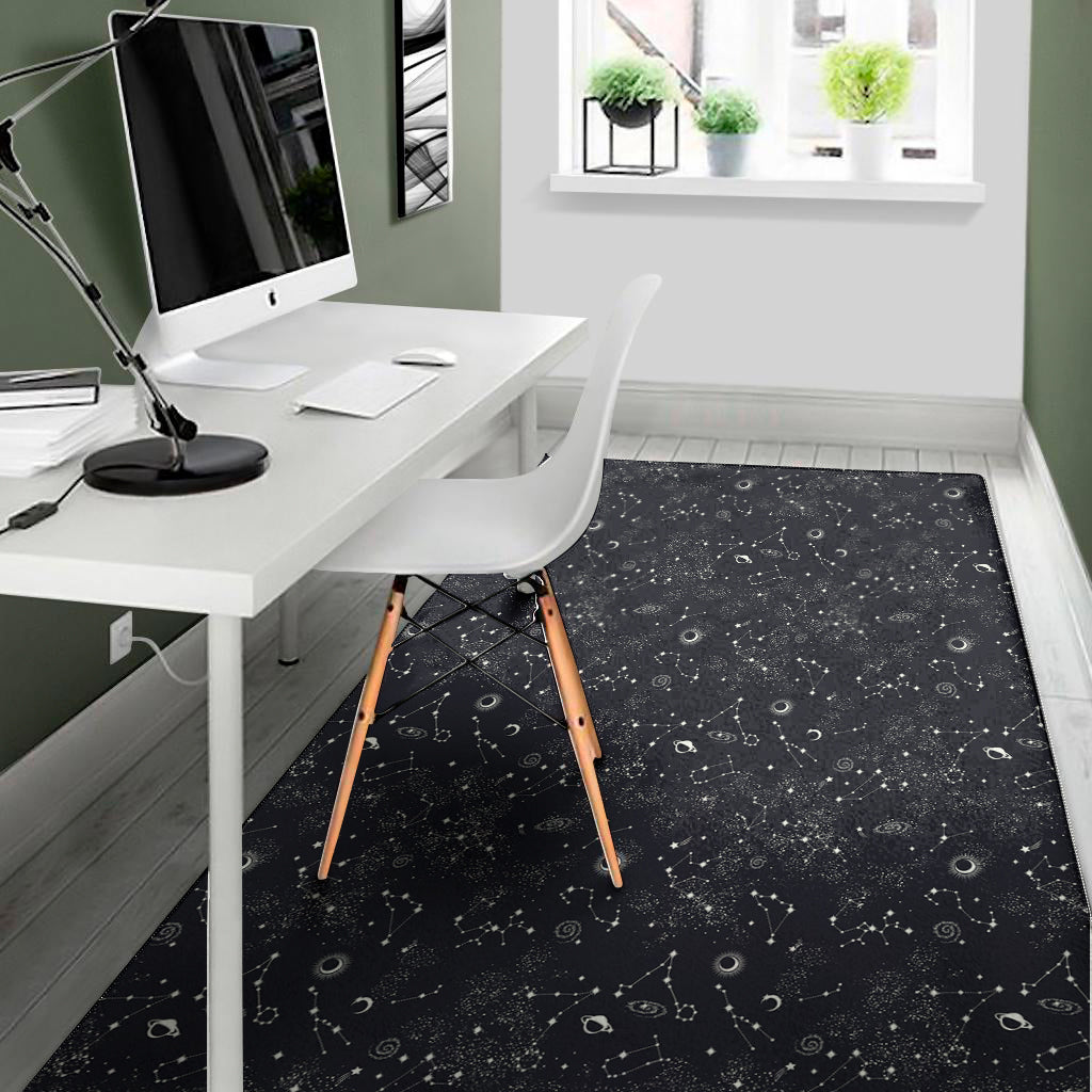 Constellation Space Pattern Print Area Rug