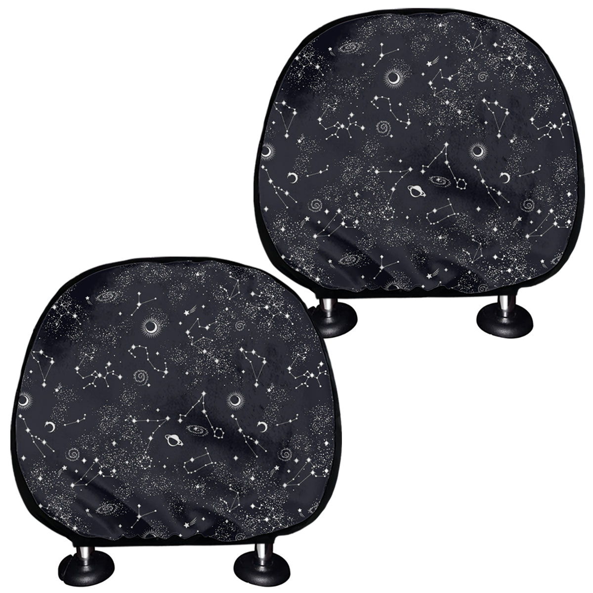 Constellation Space Pattern Print Car Headrest Covers