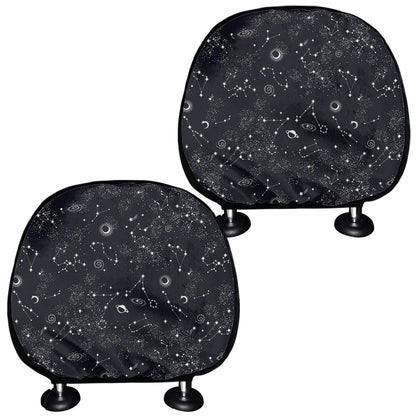 Constellation Space Pattern Print Car Headrest Covers