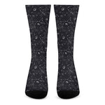 Constellation Space Pattern Print Crew Socks