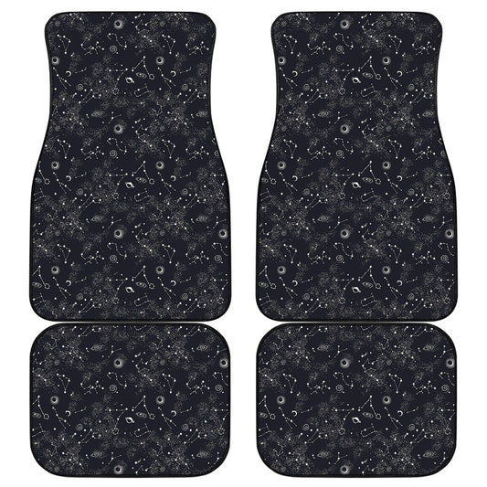 Constellation Space Pattern Print Front and Back Car Floor Mats