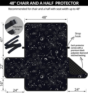 Constellation Space Pattern Print Half Sofa Protector