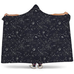 Constellation Space Pattern Print Hooded Blanket