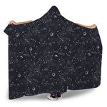 Constellation Space Pattern Print Hooded Blanket