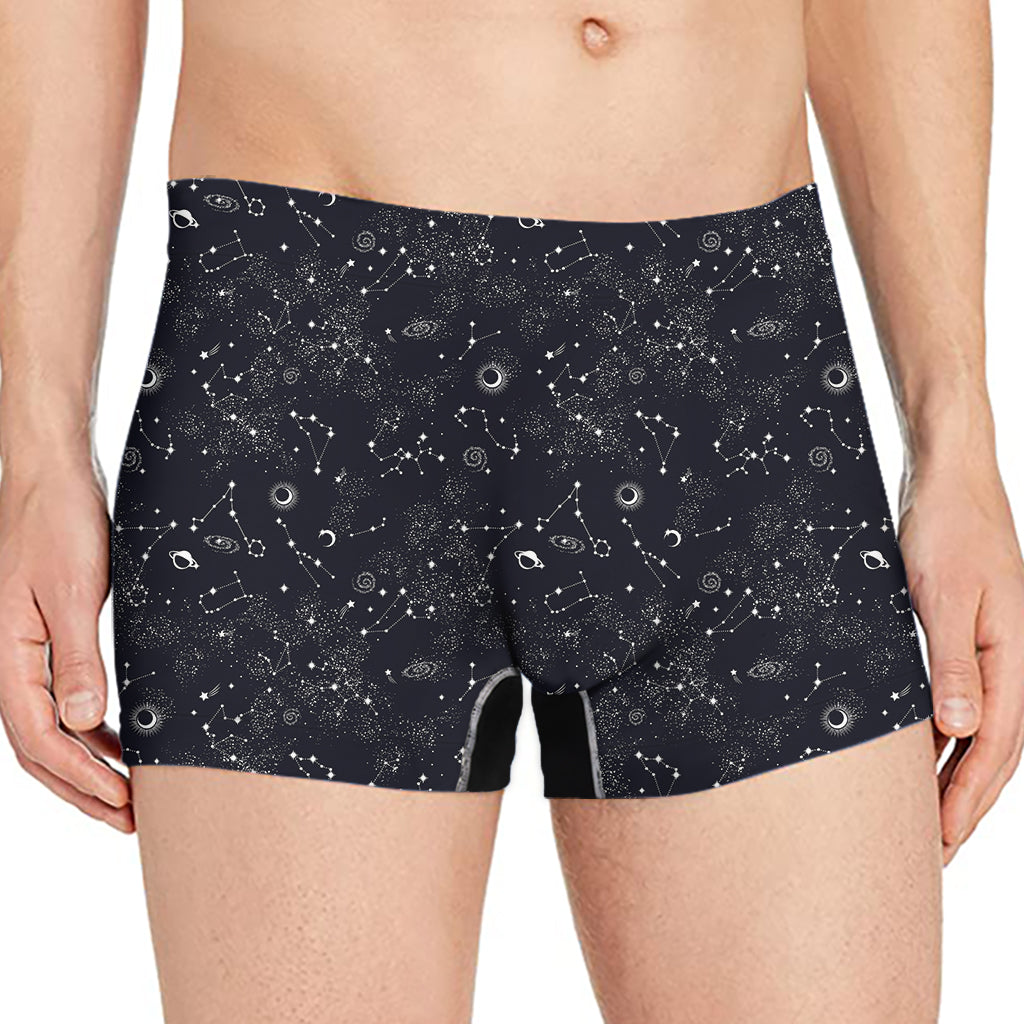 Constellation Space Pattern Print Men's Boxer Briefs