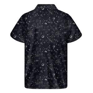 Constellation Space Pattern Print Men's Short Sleeve Shirt