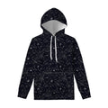 Constellation Space Pattern Print Pullover Hoodie