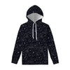 Constellation Space Pattern Print Pullover Hoodie