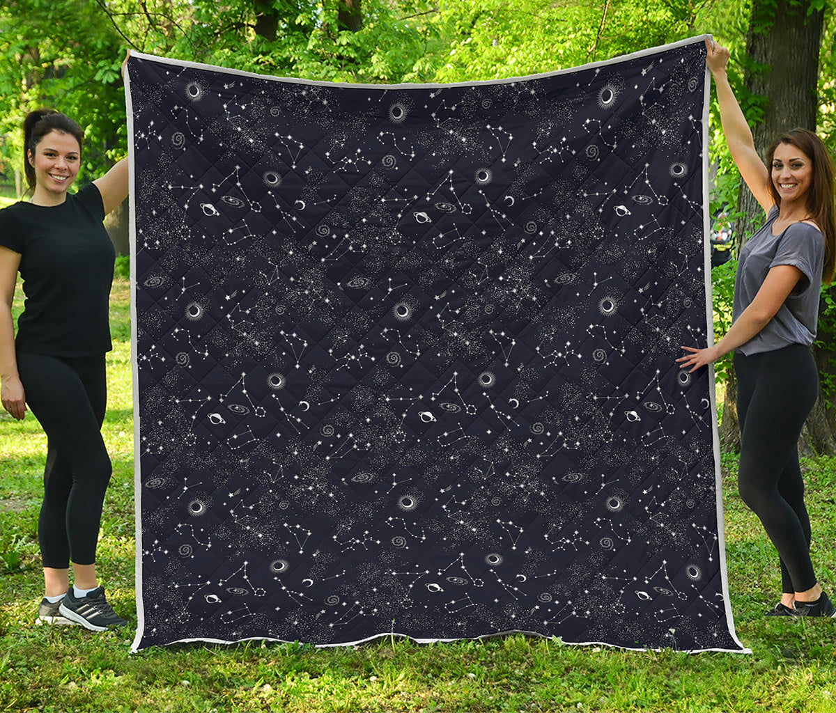 Constellation Space Pattern Print Quilt