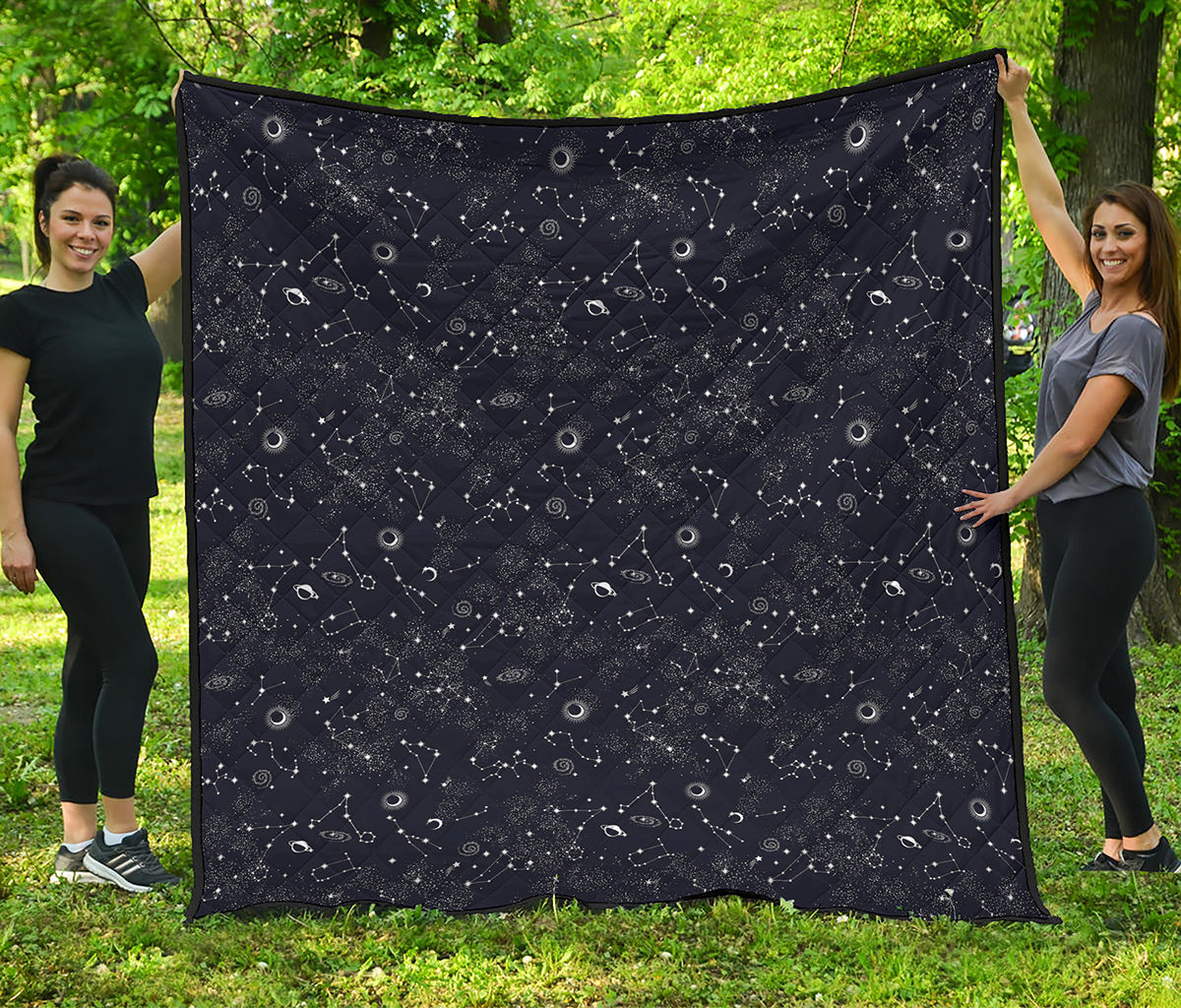 Constellation Space Pattern Print Quilt
