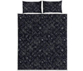 Constellation Space Pattern Print Quilt Bed Set