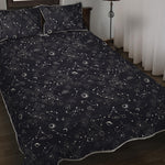Constellation Space Pattern Print Quilt Bed Set