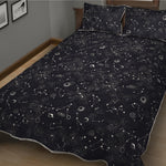 Constellation Space Pattern Print Quilt Bed Set