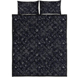 Constellation Space Pattern Print Quilt Bed Set