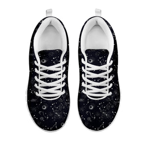 Constellation Space Pattern Print White Sneakers