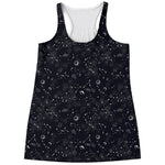 Constellation Space Pattern Print Women's Racerback Tank Top