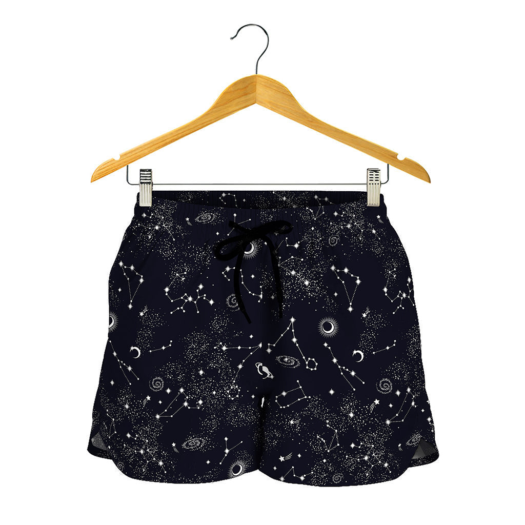 Constellation Space Pattern Print Women's Shorts