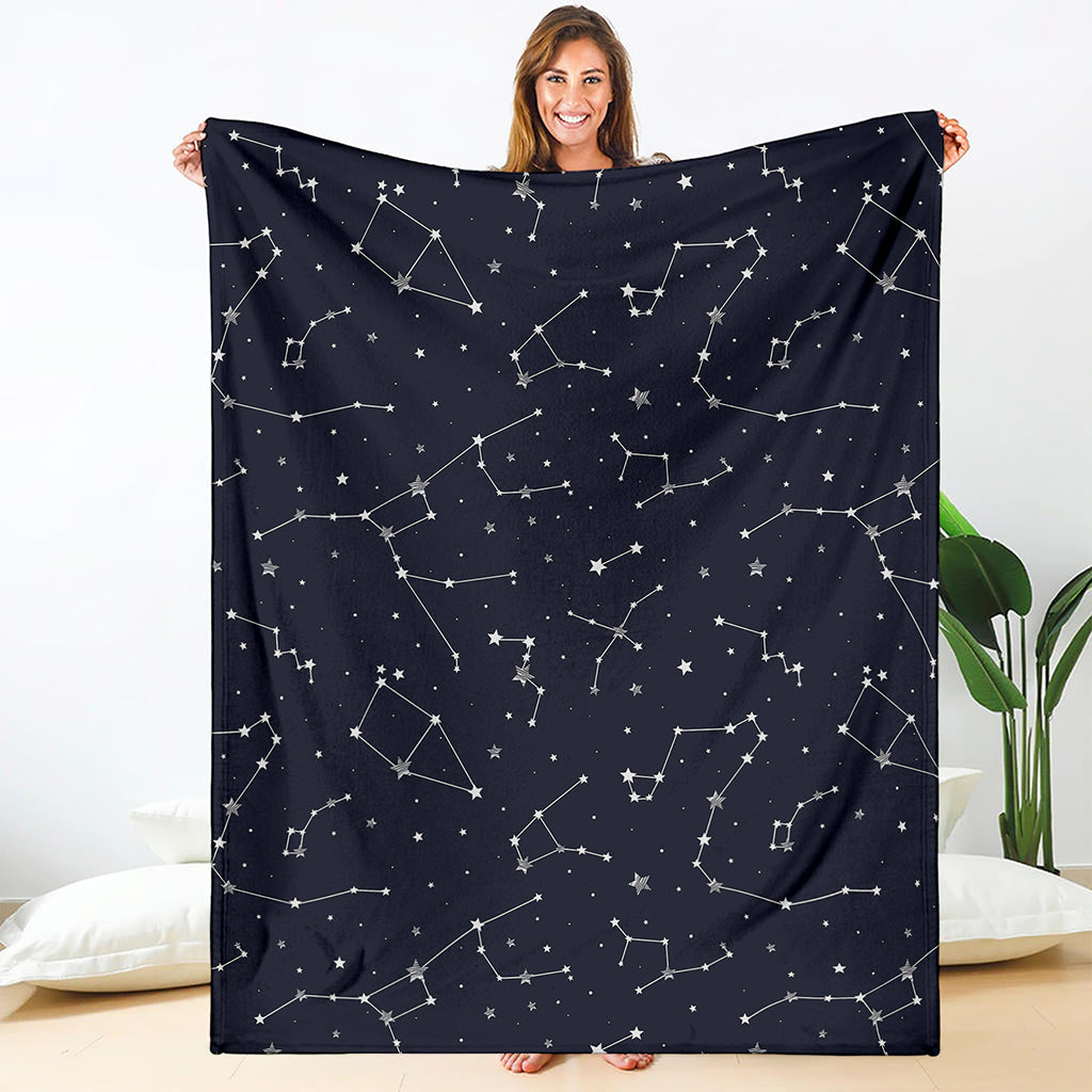 Constellation Stars Pattern Print Blanket