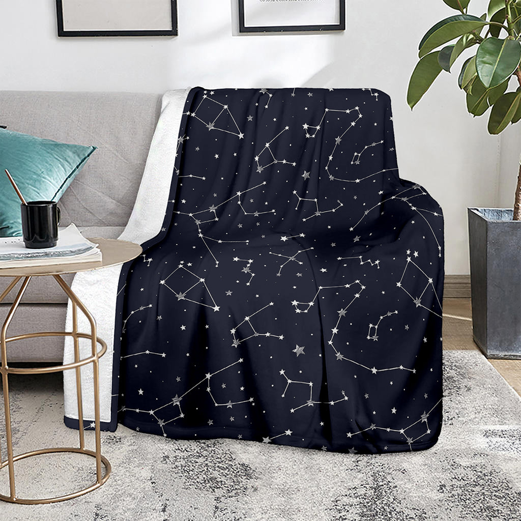 Constellation Stars Pattern Print Blanket