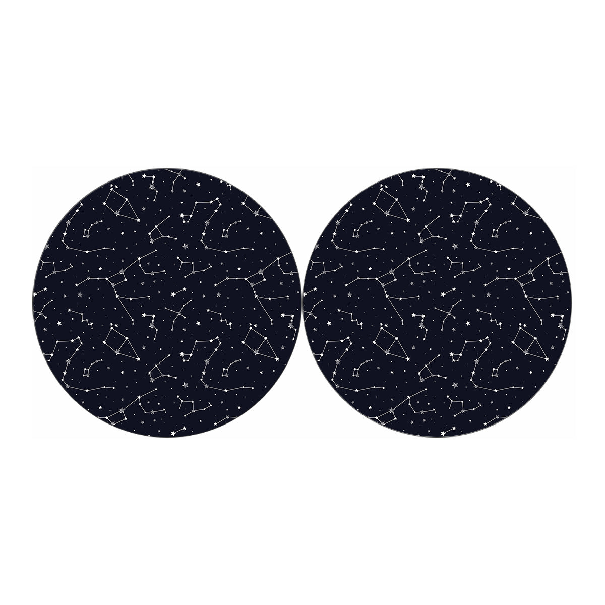 Constellation Stars Pattern Print Car Coasters