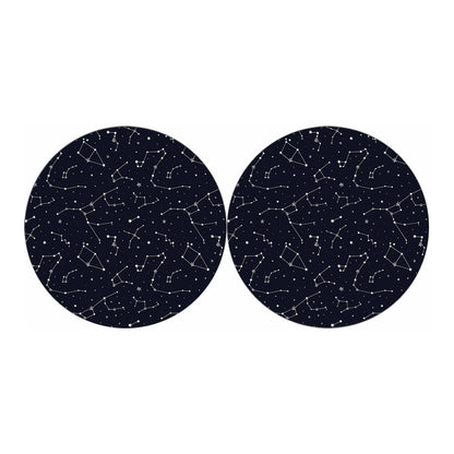 Constellation Stars Pattern Print Car Coasters