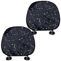 Constellation Stars Pattern Print Car Headrest Covers