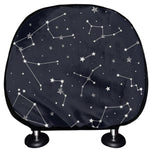 Constellation Stars Pattern Print Car Headrest Covers