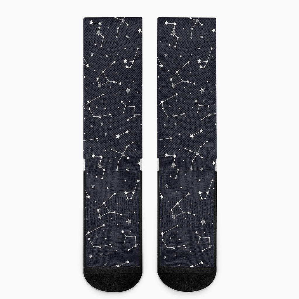 Constellation Stars Pattern Print Crew Socks