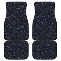 Constellation Stars Pattern Print Front and Back Car Floor Mats
