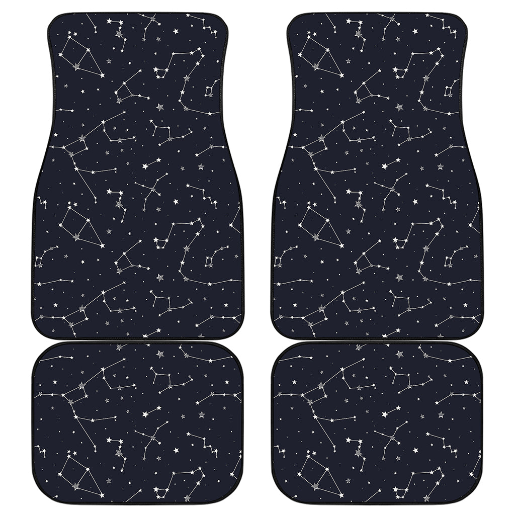 Constellation Stars Pattern Print Front and Back Car Floor Mats