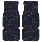 Constellation Stars Pattern Print Front and Back Car Floor Mats