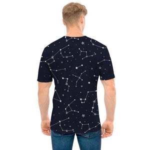 Constellation Stars Pattern Print Men's T-Shirt