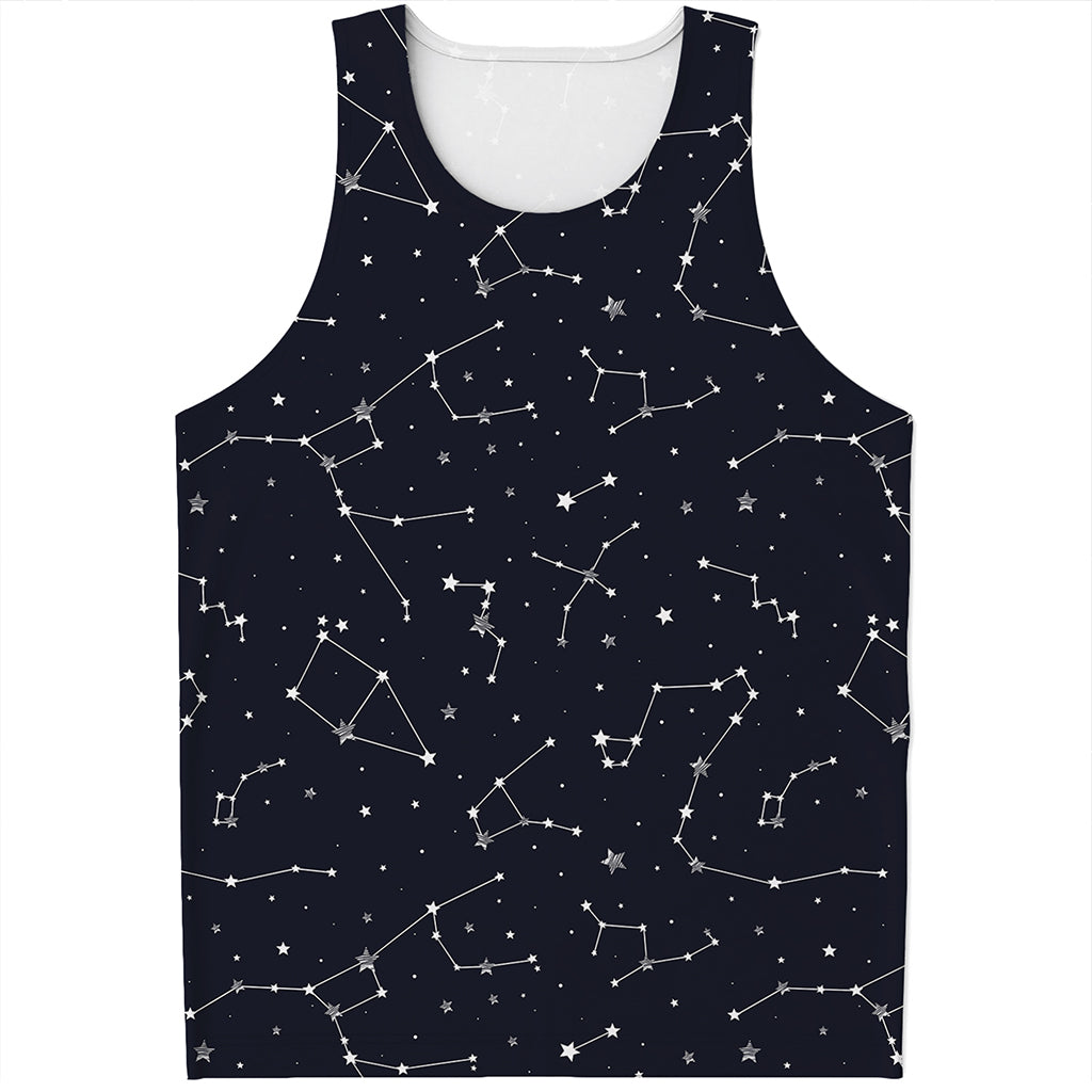 Constellation Stars Pattern Print Men's Tank Top