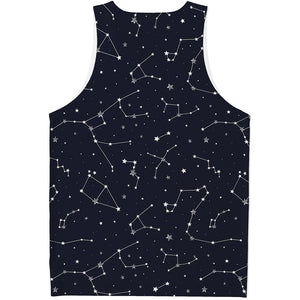 Constellation Stars Pattern Print Men's Tank Top