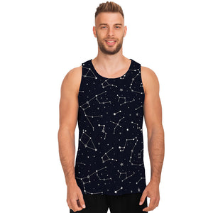 Constellation Stars Pattern Print Men's Tank Top