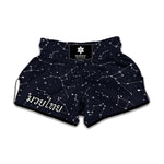 Constellation Stars Pattern Print Muay Thai Boxing Shorts