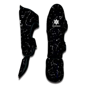 Constellation Stars Pattern Print Muay Thai Shin Guard