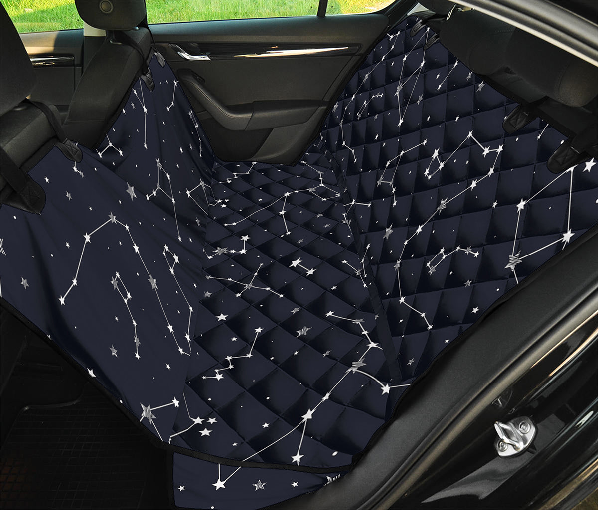 Constellation Stars Pattern Print Pet Car Back Seat Cover