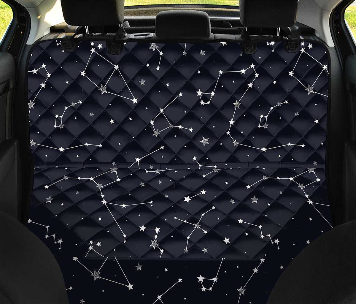 Constellation Stars Pattern Print Pet Car Back Seat Cover